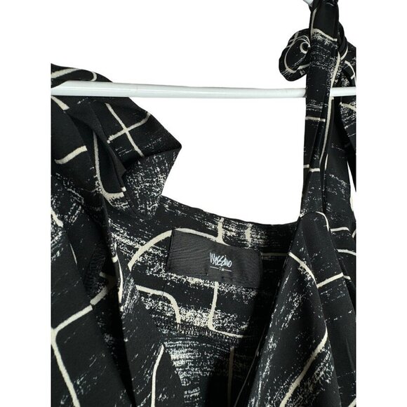 Mossimo Brand Tie Strap Blouse Black Small - Picture 2 of 5